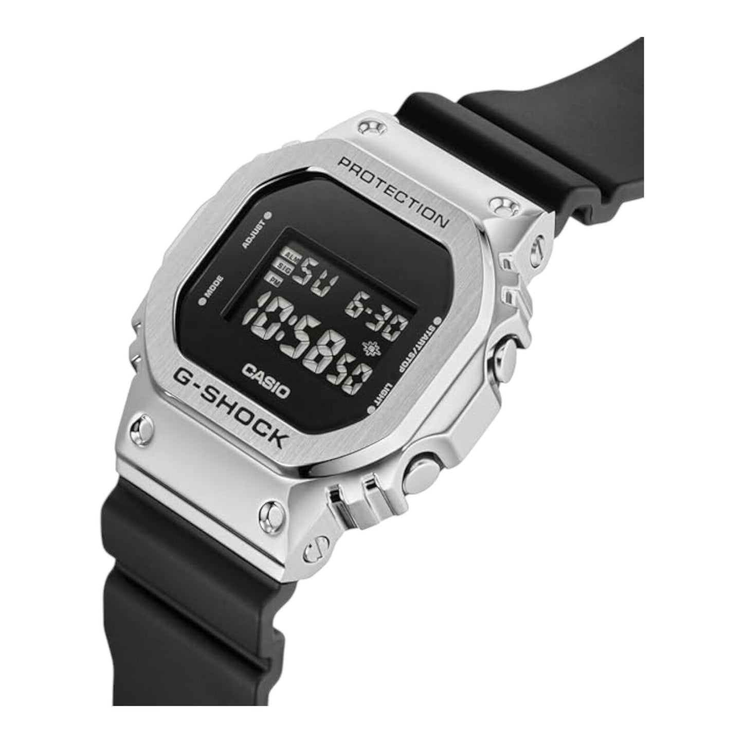 Casio G-Shock GM-5600U-1DR Mens Digital 200m Watch Black Resin Strap Steel Bezel