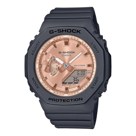 Casio G-Shock GMA-S2100MD-1AD Unisex Black Rose Gold Analogue Digital Watch 200M