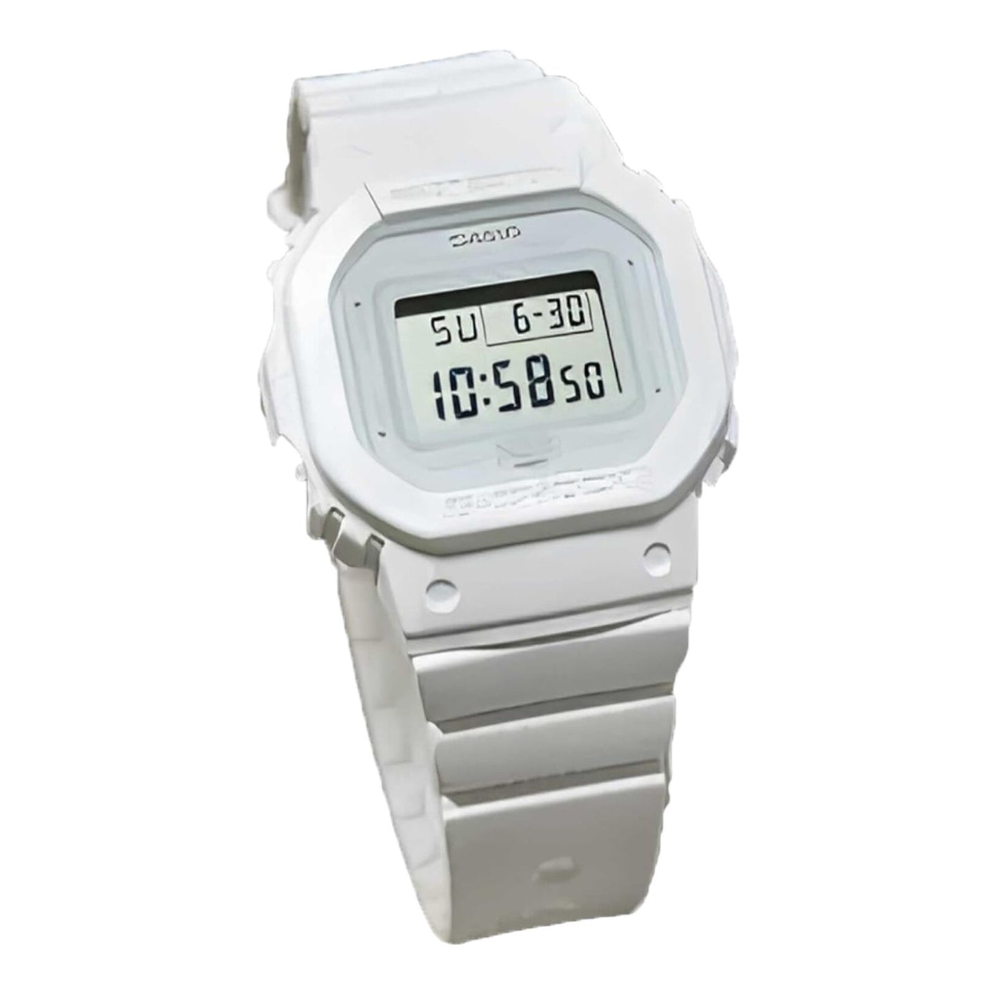 Casio G-Shock GMDS5600BA-7D Womens White Watch LED Shock 200M Slim Mid Size