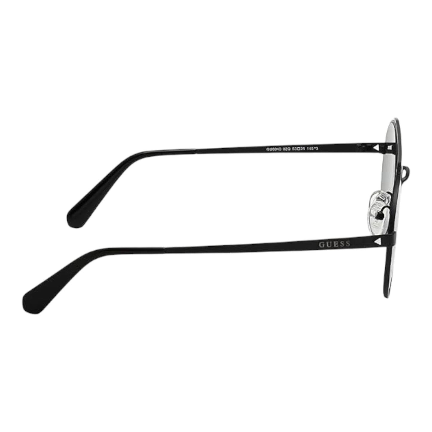 Guess GU6940 02Q Unisex Matte Black Green Mirror Round Sunglasses