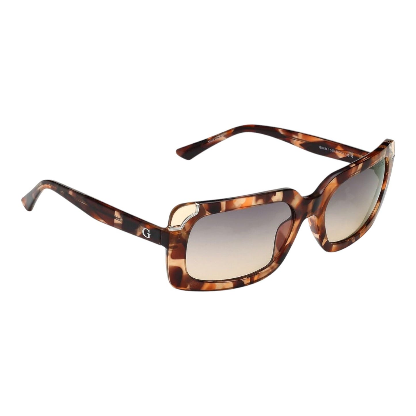 Guess GU7841 56B Women’s Havana Frame Smoke Gradient Rectangle Sunglasses 59mm