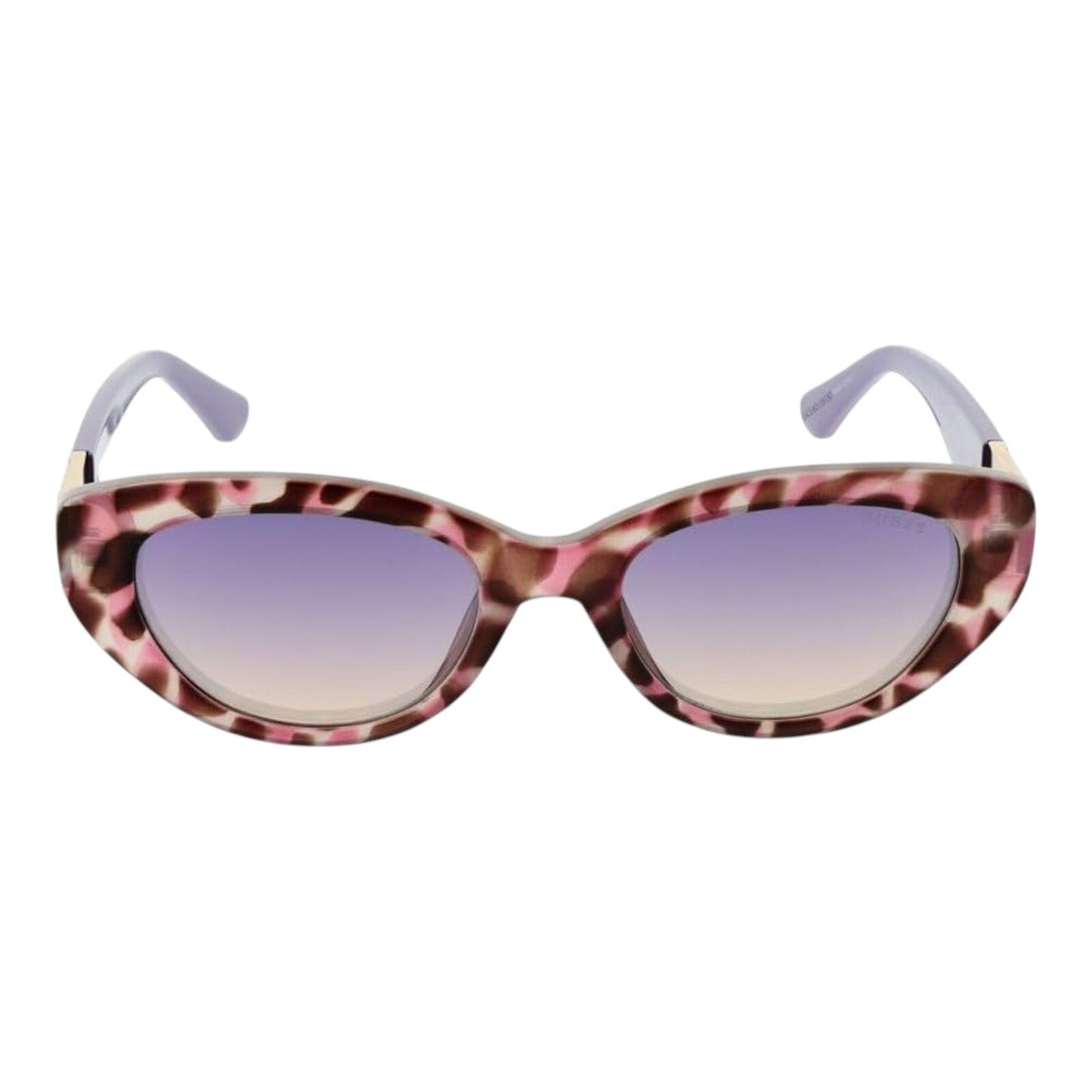 Guess GU7849 83Z Women’s Violet Frame Mirror Lens Cat Eye Sunglasses 51mm