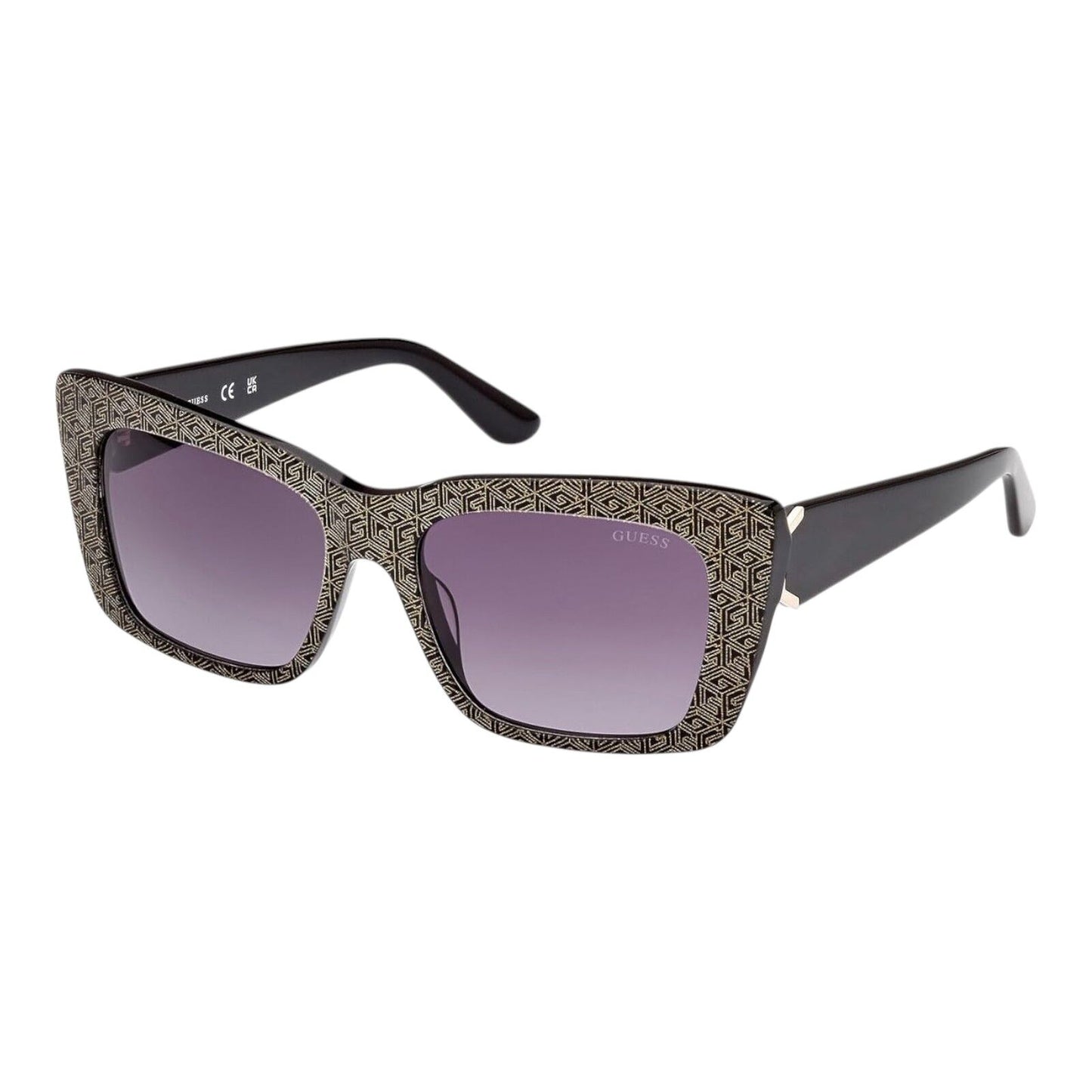 Guess GU7890 Women’s Sunglasses Black Frame Smoke Gradient Lens 55mm UV400