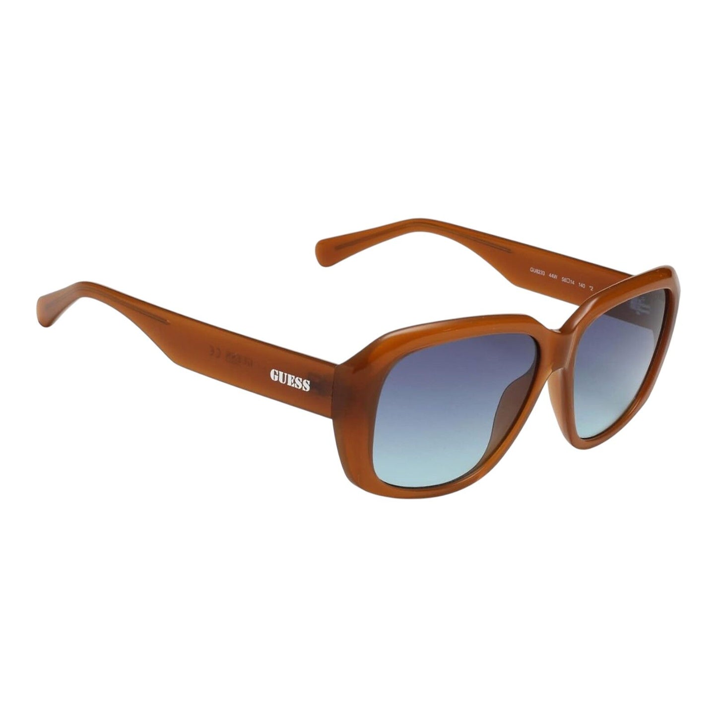 Guess GU8233 44W Women’s Orange Frame Blue Gradient Lens Square...