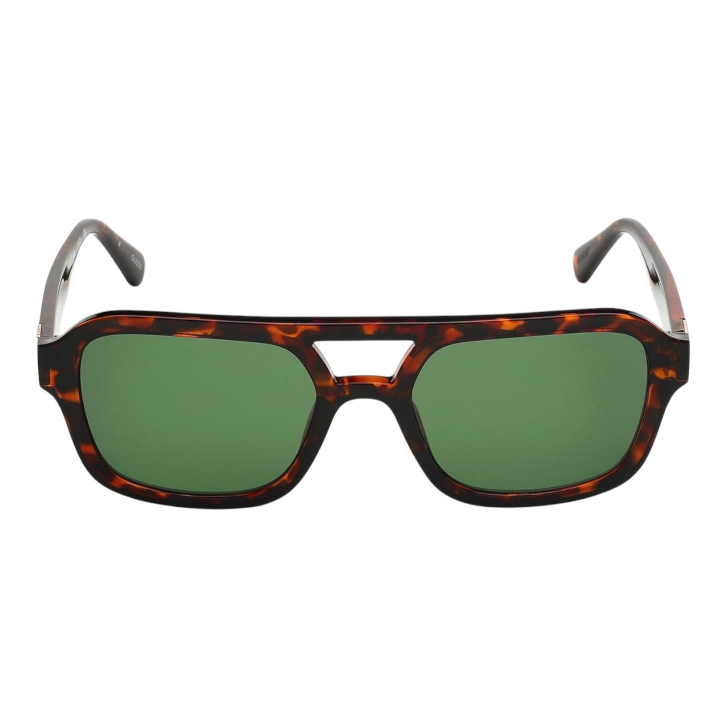 Guess GU8259 53N Unisex Blonde Havana Frame Green Lens Rectangle...