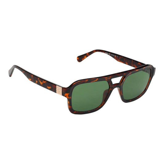 Guess GU8259 53N Unisex Blonde Havana Frame Green Lens Rectangle...