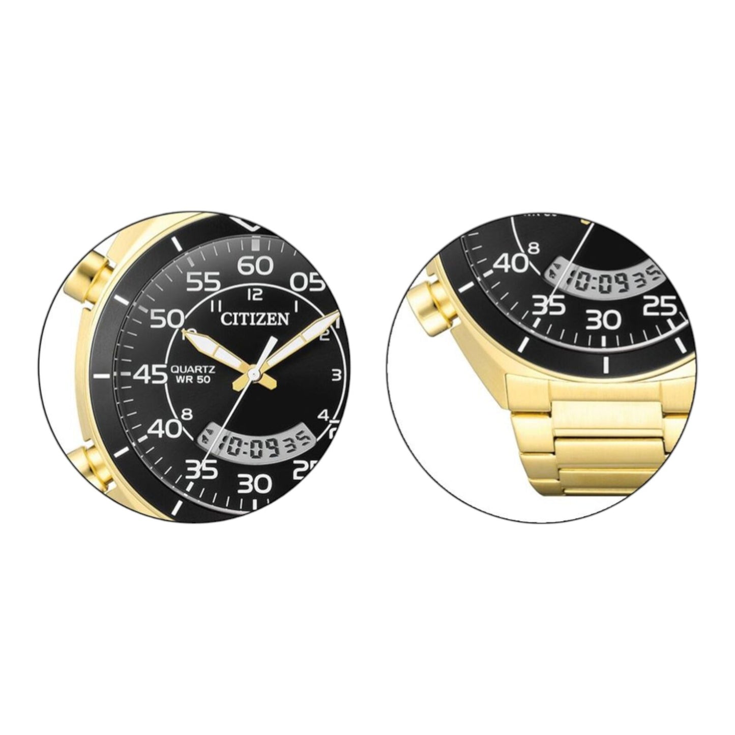 Citizen JM5472-52E Mens Watch Eco-Drive Chronograph Black Dial...