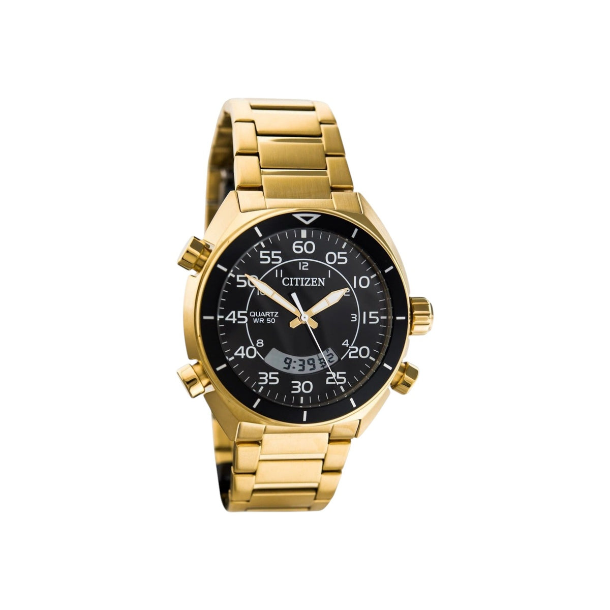 Citizen JM5472-52E Mens Watch Eco-Drive Chronograph Black Dial...