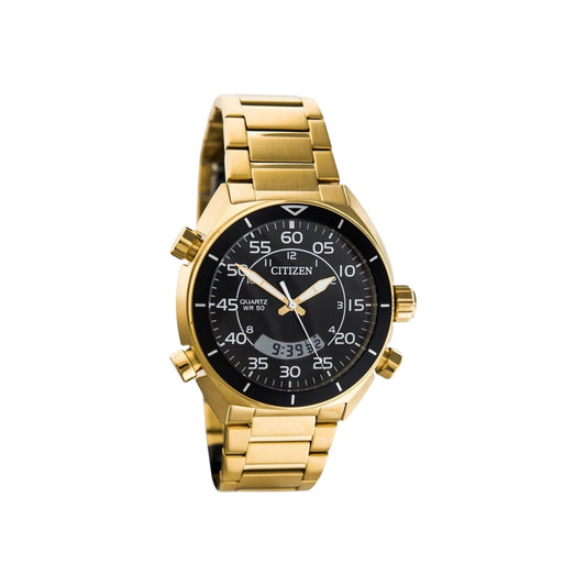 Citizen JM5472-52E Mens Watch Eco-Drive Chronograph Black Dial...