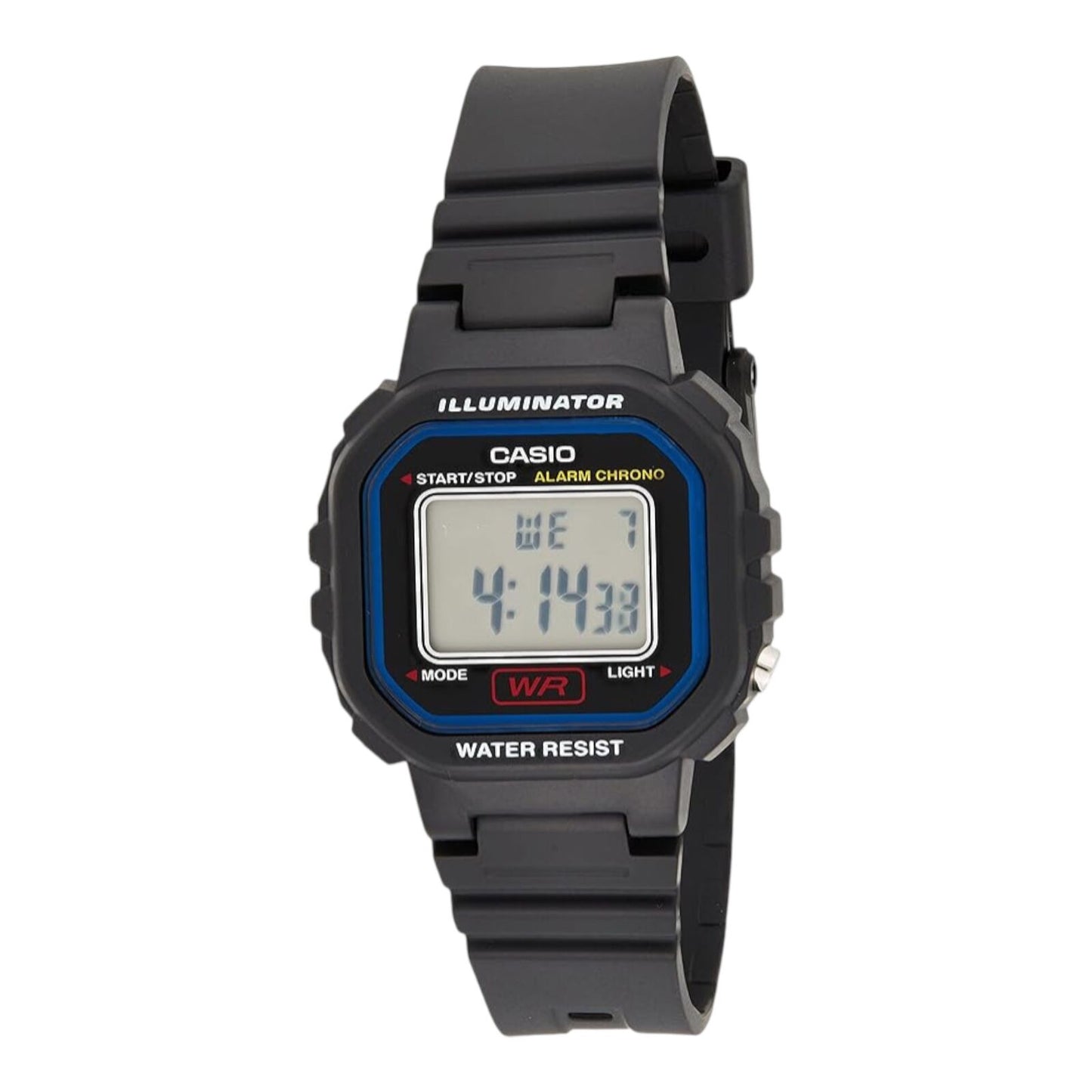 Casio LA-20WH-1C Womens Digital Watch Black Resin Alarm LED Stopwatch