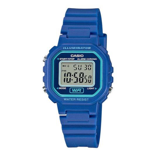 Casio LA-20WH-2A Womens Digital Watch Blue Resin Band LED Light Stopwatch