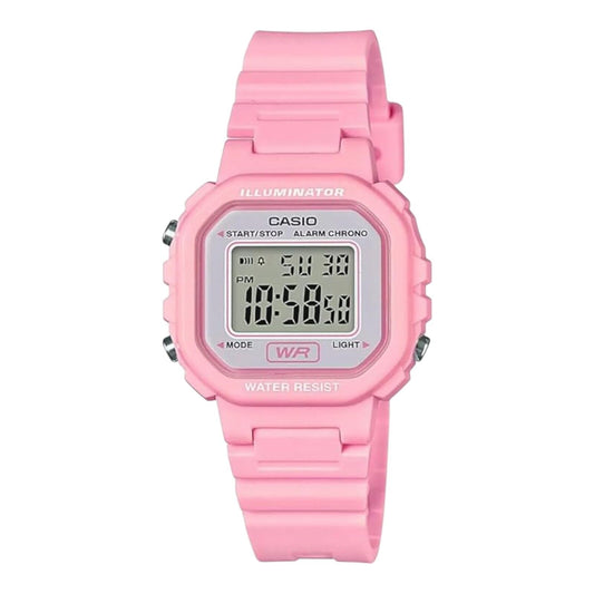 Casio LA-20WH-4A1 Women’s Pink Digital Watch Retro Resin Band Square Dial