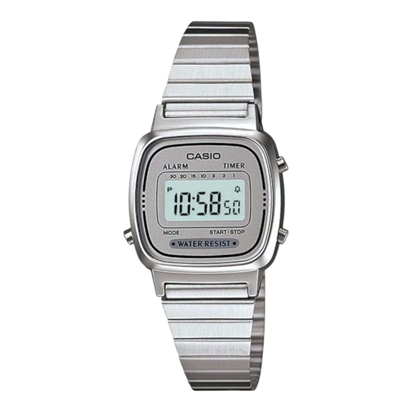 Casio LA670WA-7DF Retro Silver Stainless Steel Women’s Digital...
