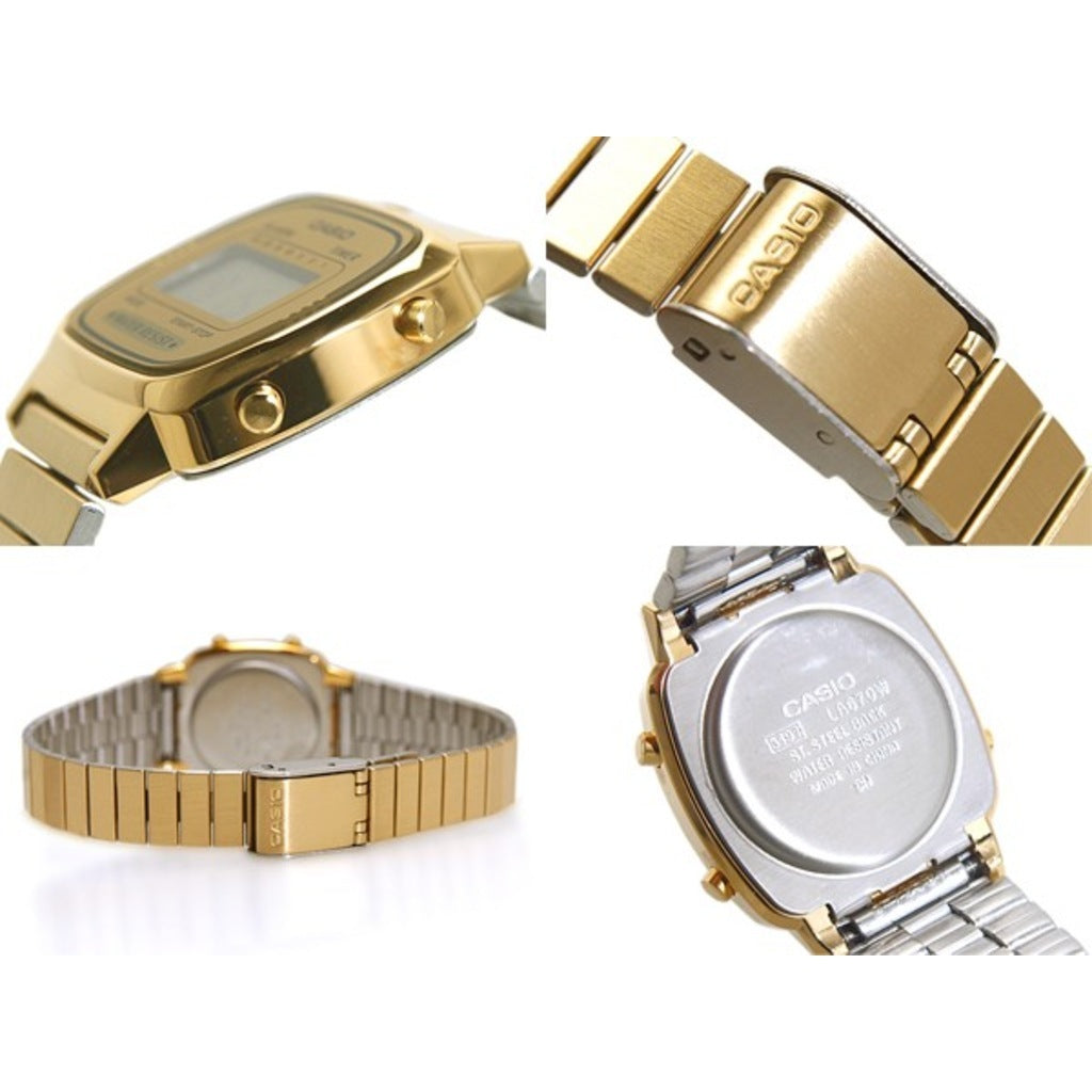 Casio Digital Stainless Steel Alarm Timer Stopwatch LA670WGA-9DF...