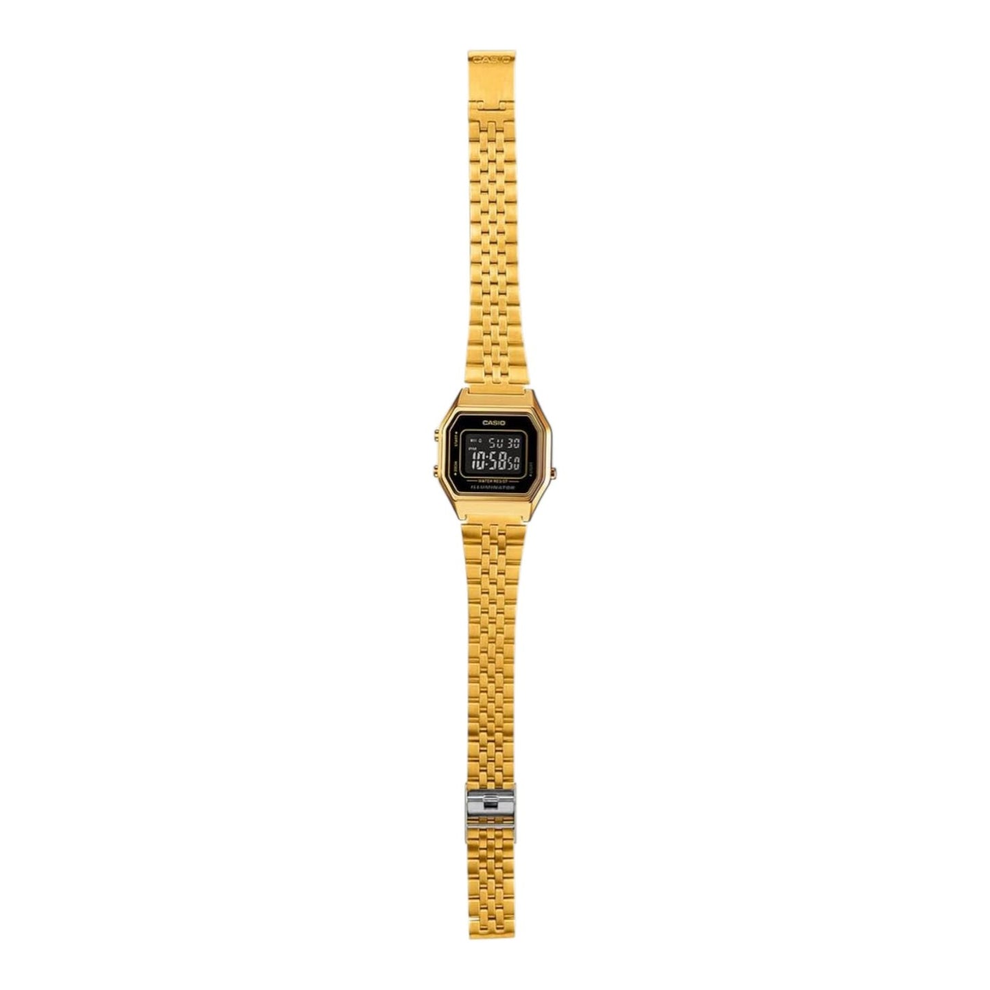 Casio LA680WGA-1B Womens Digital Watch Gold Stainless Steel Retro...