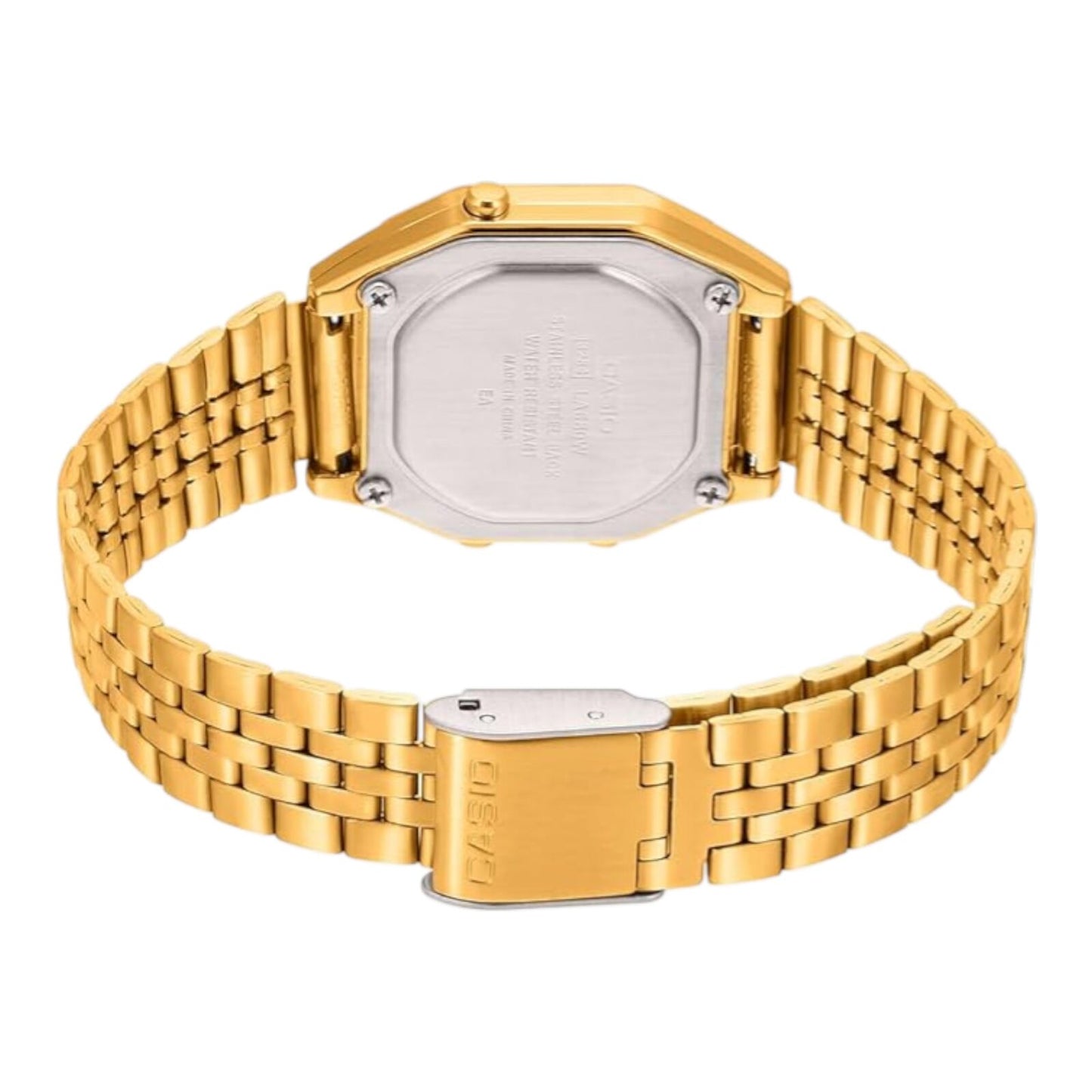 Casio LA680WGA-1B Womens Digital Watch Gold Stainless Steel Retro...