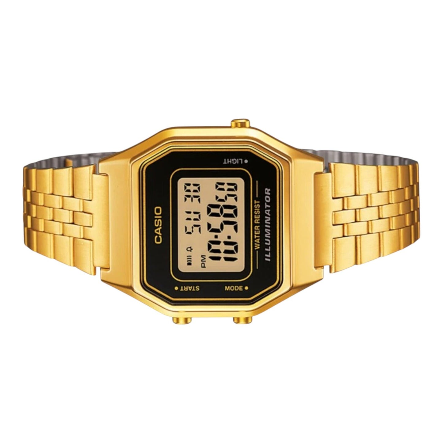 Casio LA680WGA-1 Digital Watch Gold Retro LED Alarm Stopwatch...