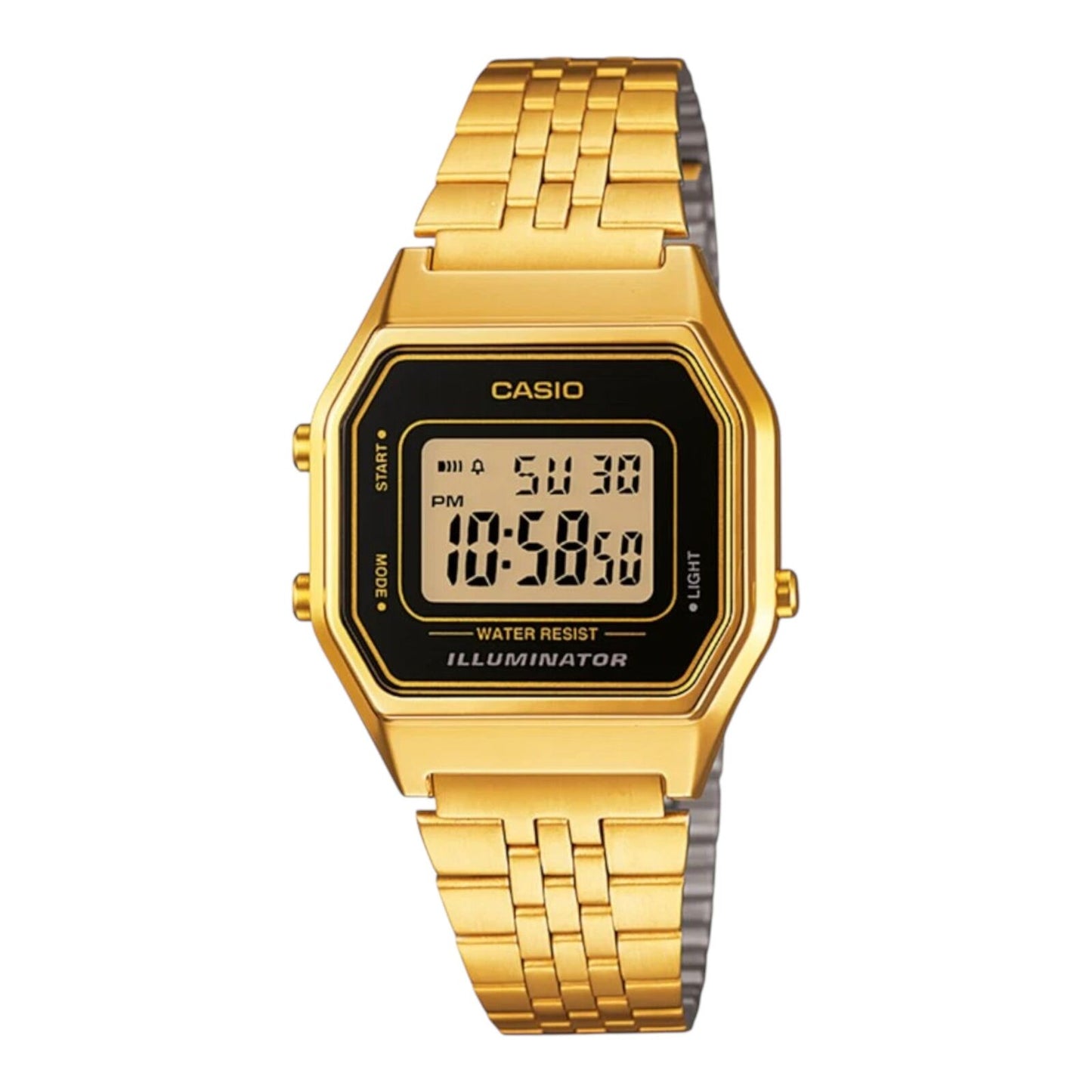 Casio LA680WGA-1 Digital Watch Gold Retro LED Alarm Stopwatch...
