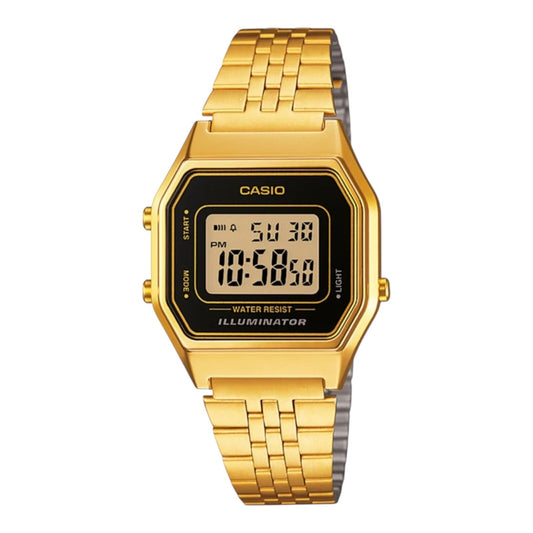 Casio LA680WGA-1 Digital Watch Gold Retro LED Alarm Stopwatch...