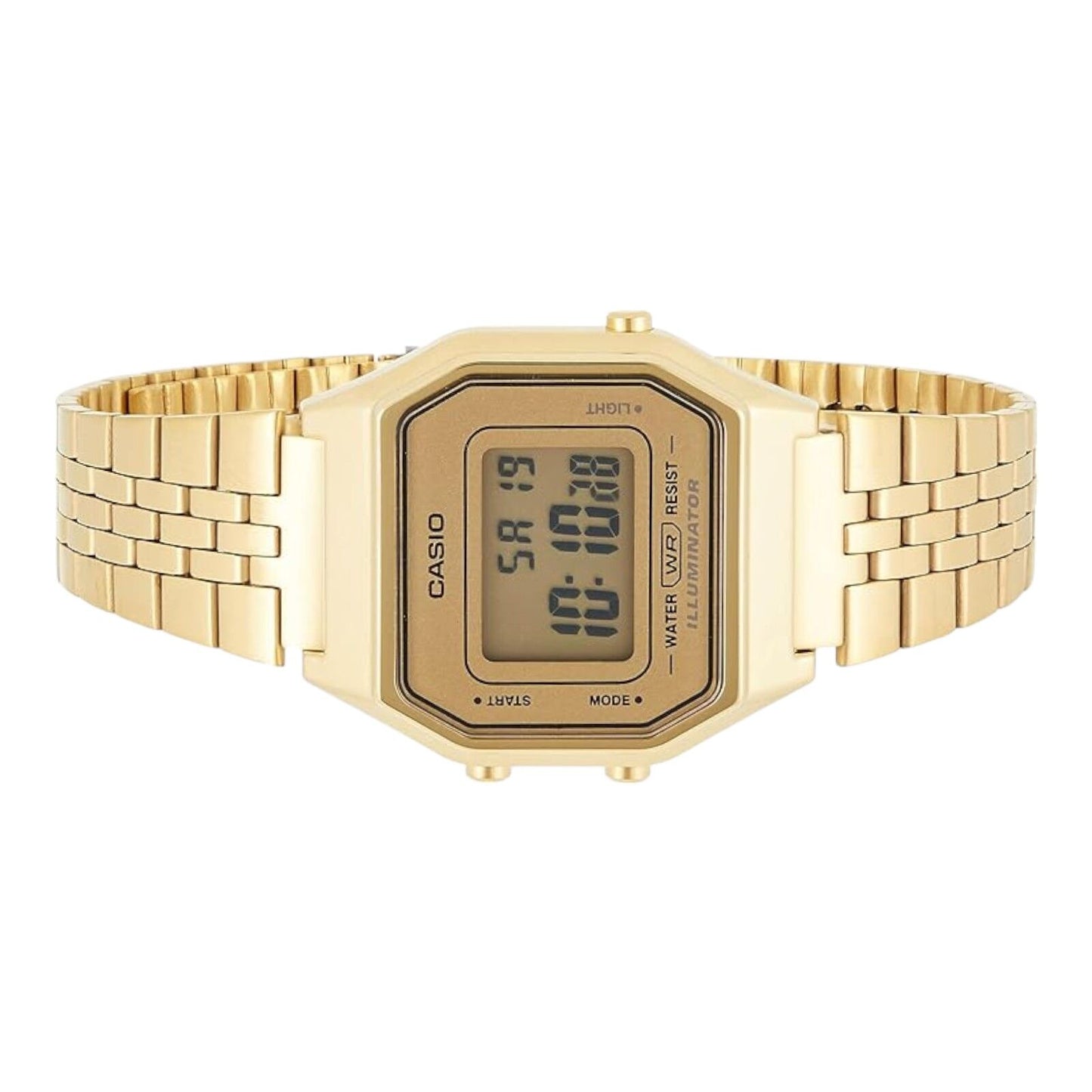 Casio LA680WGA-9D Gold Digital Vintage Slim Stainless Steel...