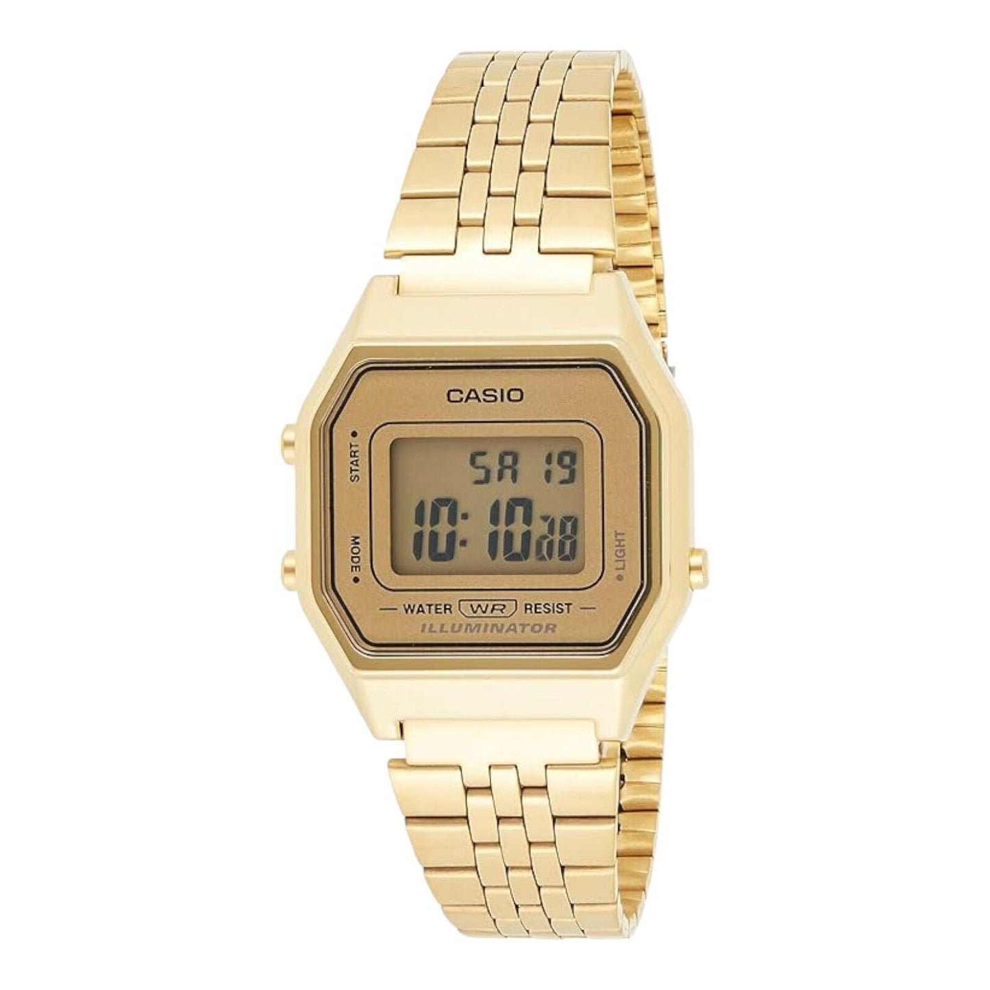 Casio LA680WGA-9D Gold Digital Vintage Slim Stainless Steel...