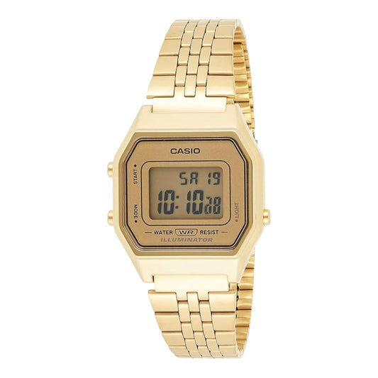 Casio LA680WGA-9D Gold Digital Vintage Slim Stainless Steel Women’s Watch