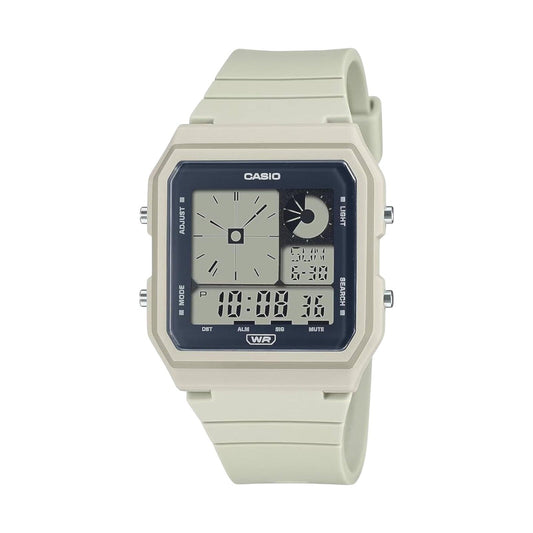 Casio Pop Light Grey Bio-Resin Band Unisex 50m Twin Graph Digital Watch LF-20W-8