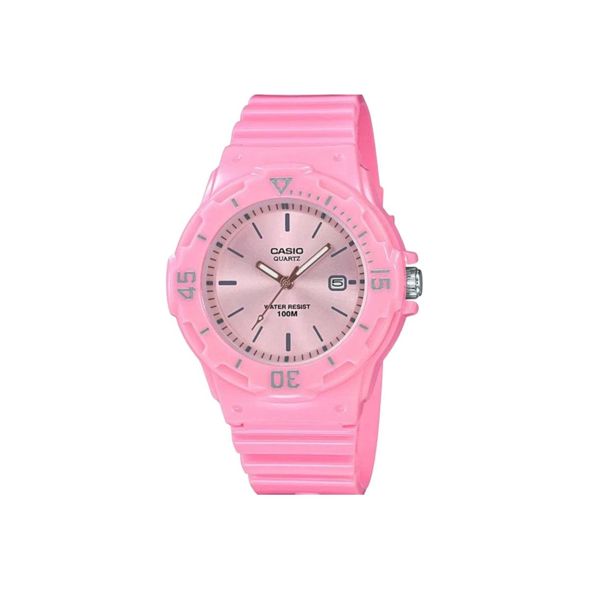 Casio LRW-200H-4E4V Womens Pink Resin Analog Watch Rotating Bezel...