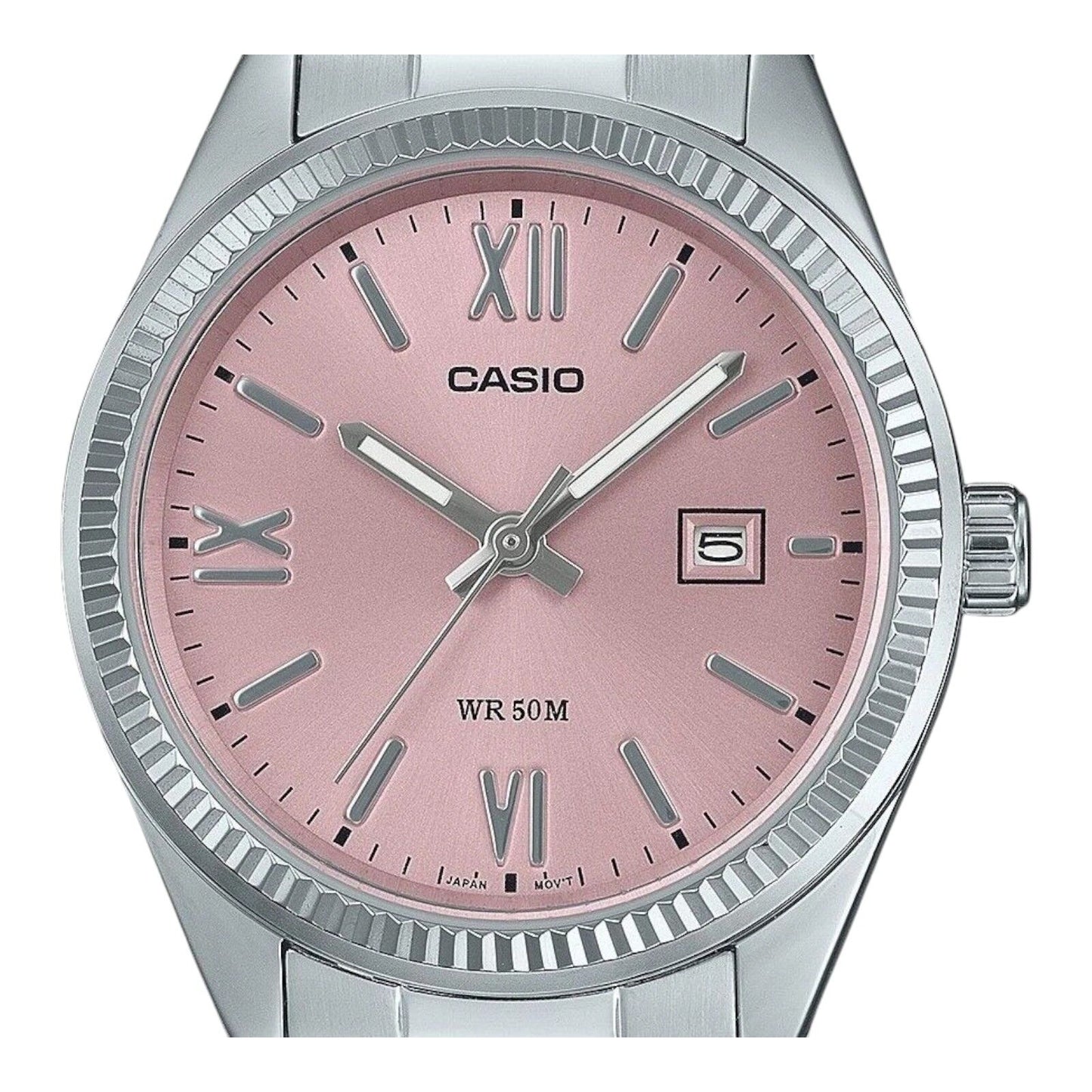 Casio LTP-1302DD-4A1V Pink Dial Silver Stainless Steel Women’s Analog Watch