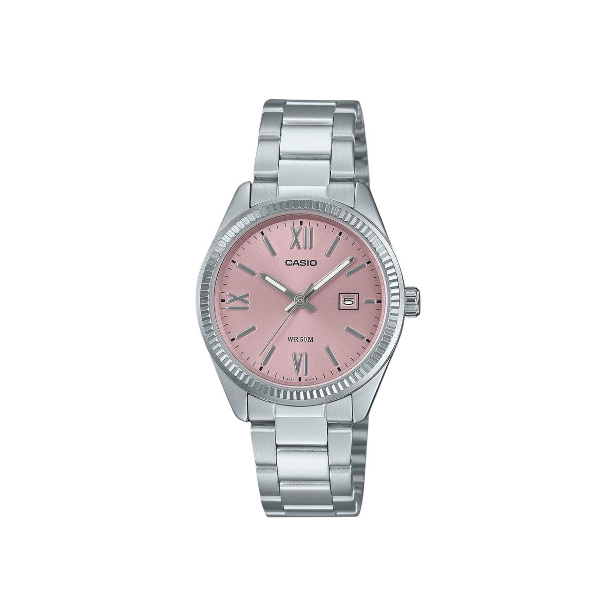Casio LTP-1302DD-4A1V Pink Dial Silver Stainless Steel Women’s...