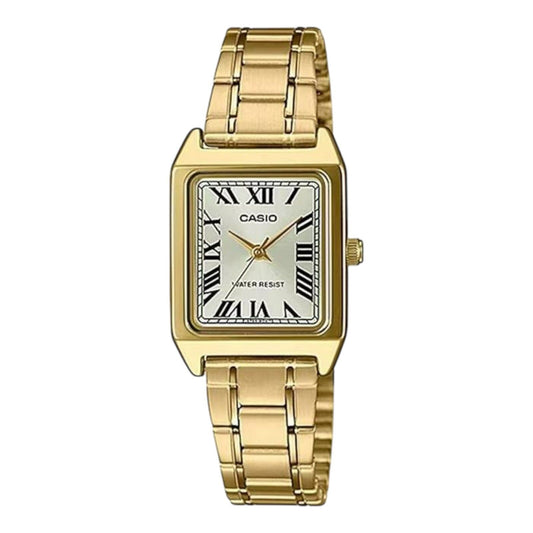 Casio LTP-V007G-9E Gold Vintage Rectangle Quartz Analog WoMen's Dress Watch