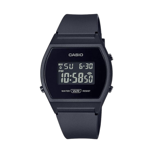 CASIO LW-204-1BDF Unisex Black Digital Watch with Black Band