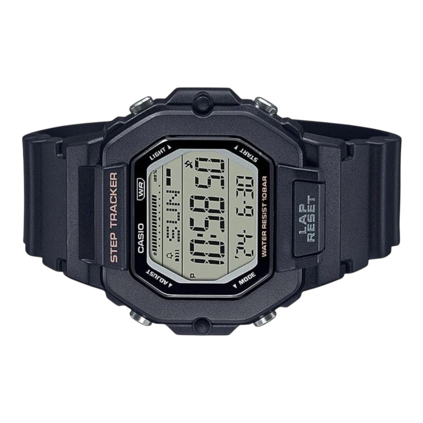 Casio LWS-2200H-1 Unisex Step Tracker Digital Watch 100m Resin Black Sport