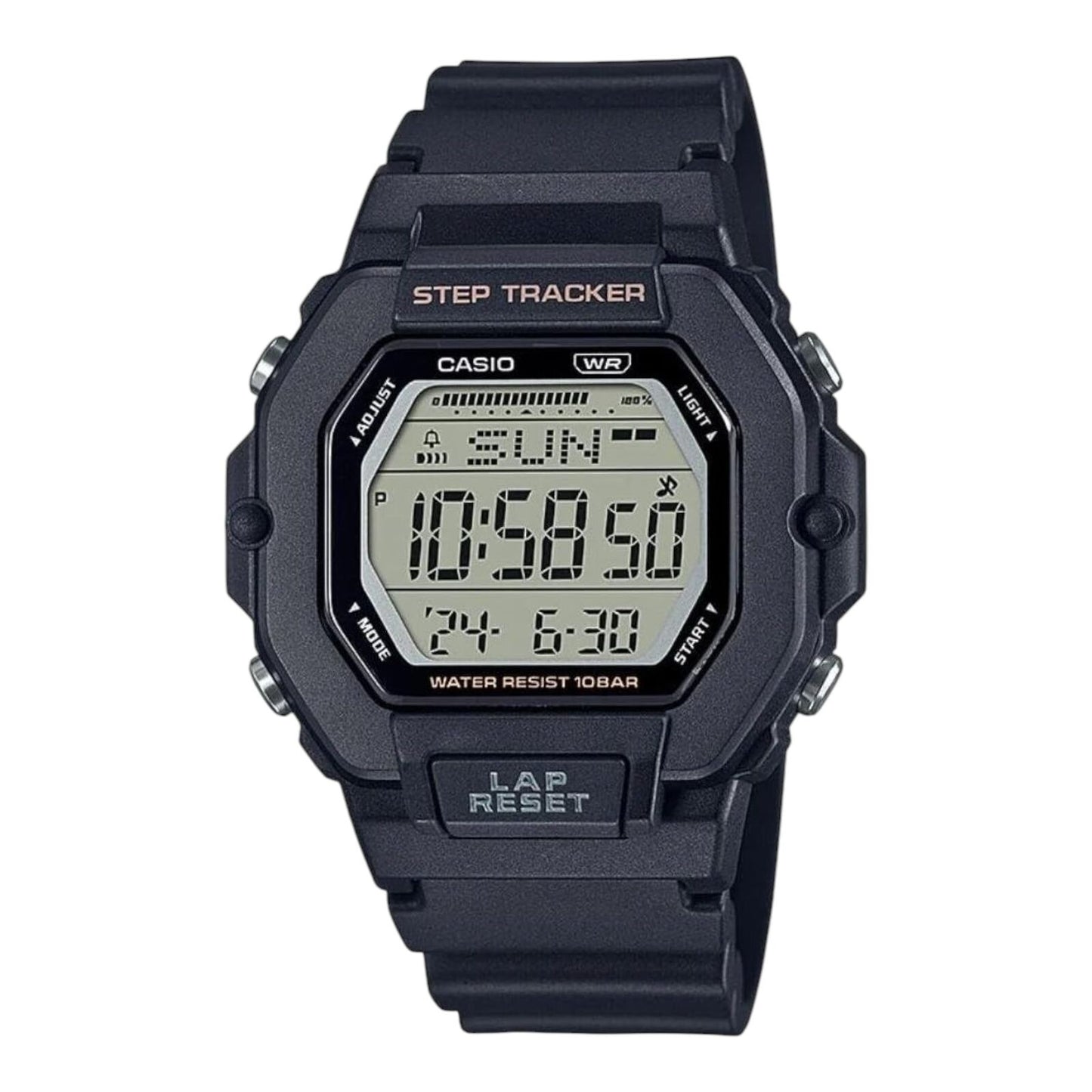 Casio LWS-2200H-1 Unisex Step Tracker Digital Watch 100m Resin Black Sport