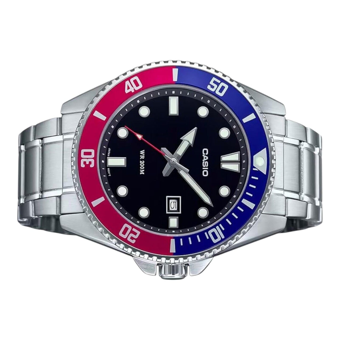 Casio MDV107D-1A3V Marine Sport Black Dial 200M Analog Diver