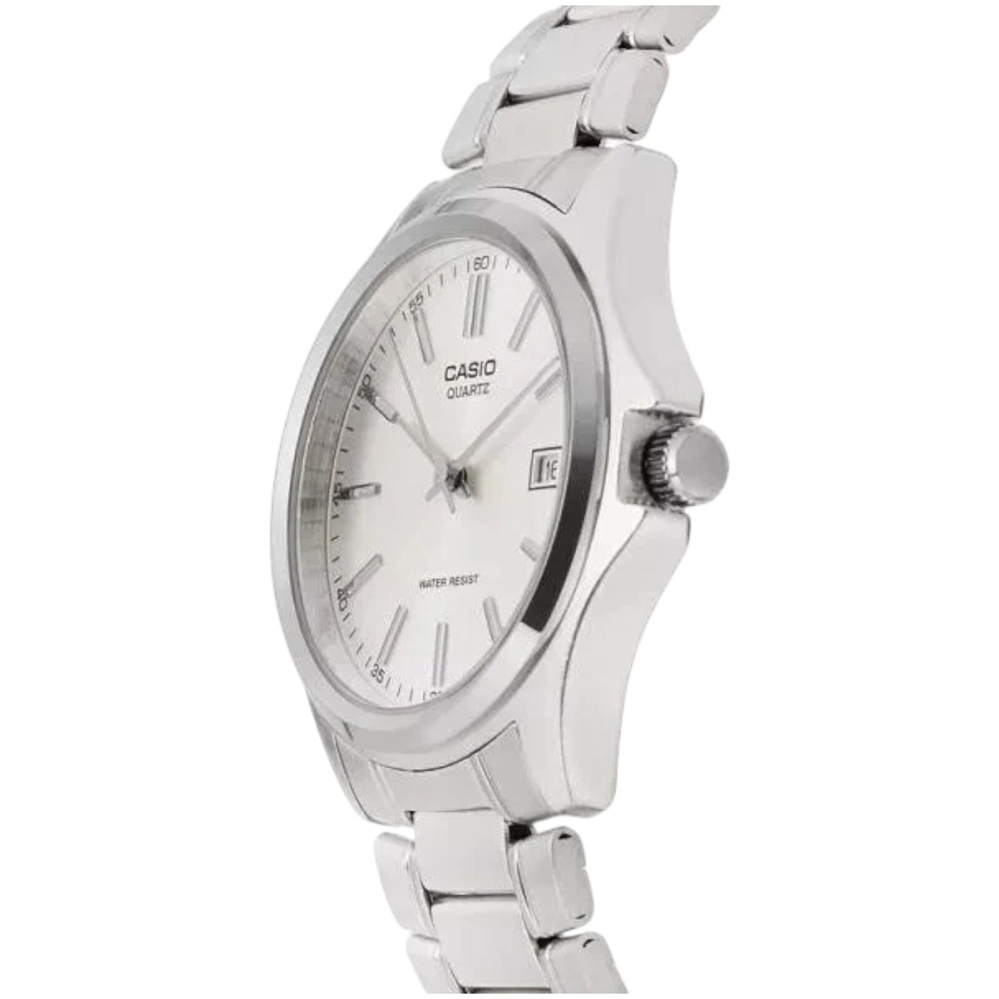 Casio MTP-1183A-7A Mens Analogue Watch White Dial Date Display Steel Band