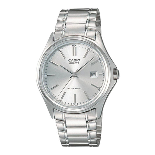 Casio MTP-1183A-7A Mens Analogue Watch White Dial Date Display Steel Band