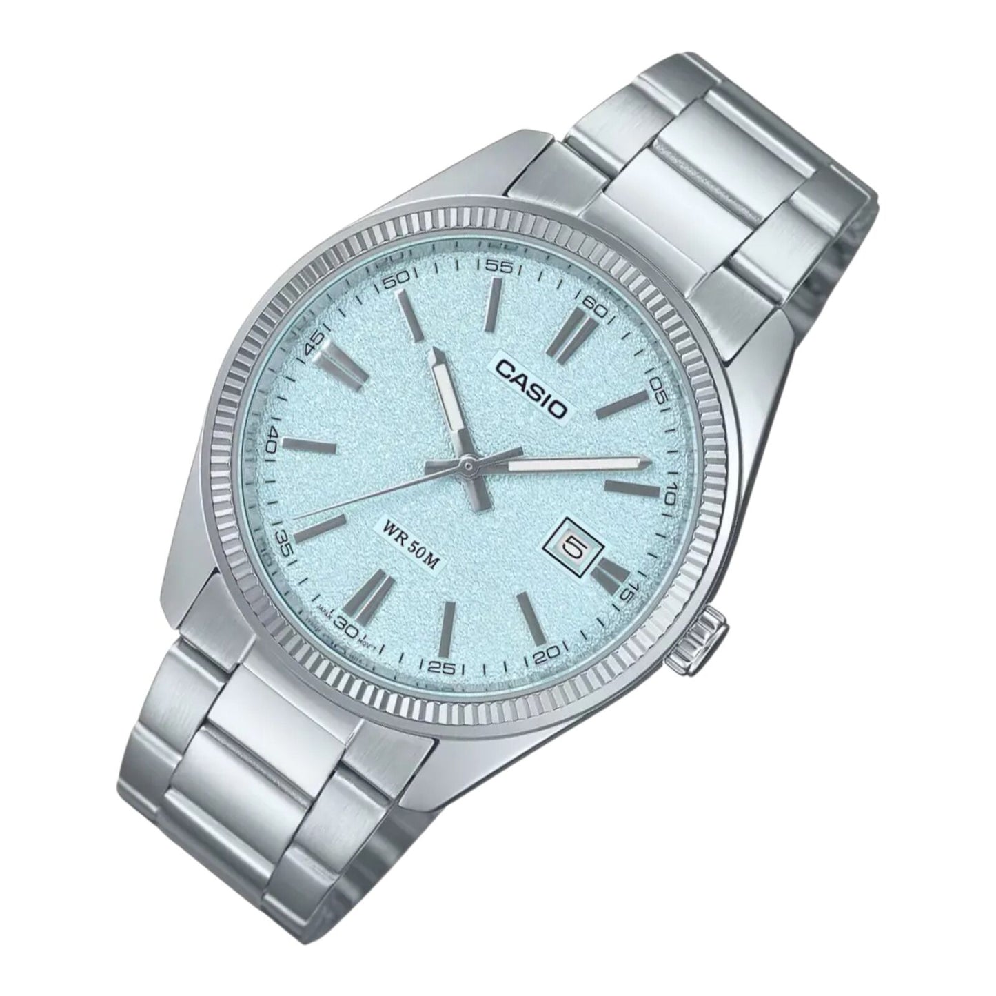 Casio MTP-1302DA-2A2V Mens Blue Dial Stainless Steel Quartz Watch 50M