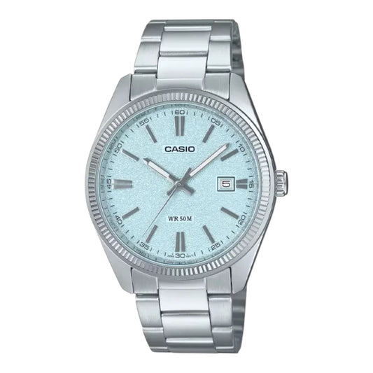 Casio MTP-1302DA-2A2V Mens Blue Dial Stainless Steel Quartz Watch 50M
