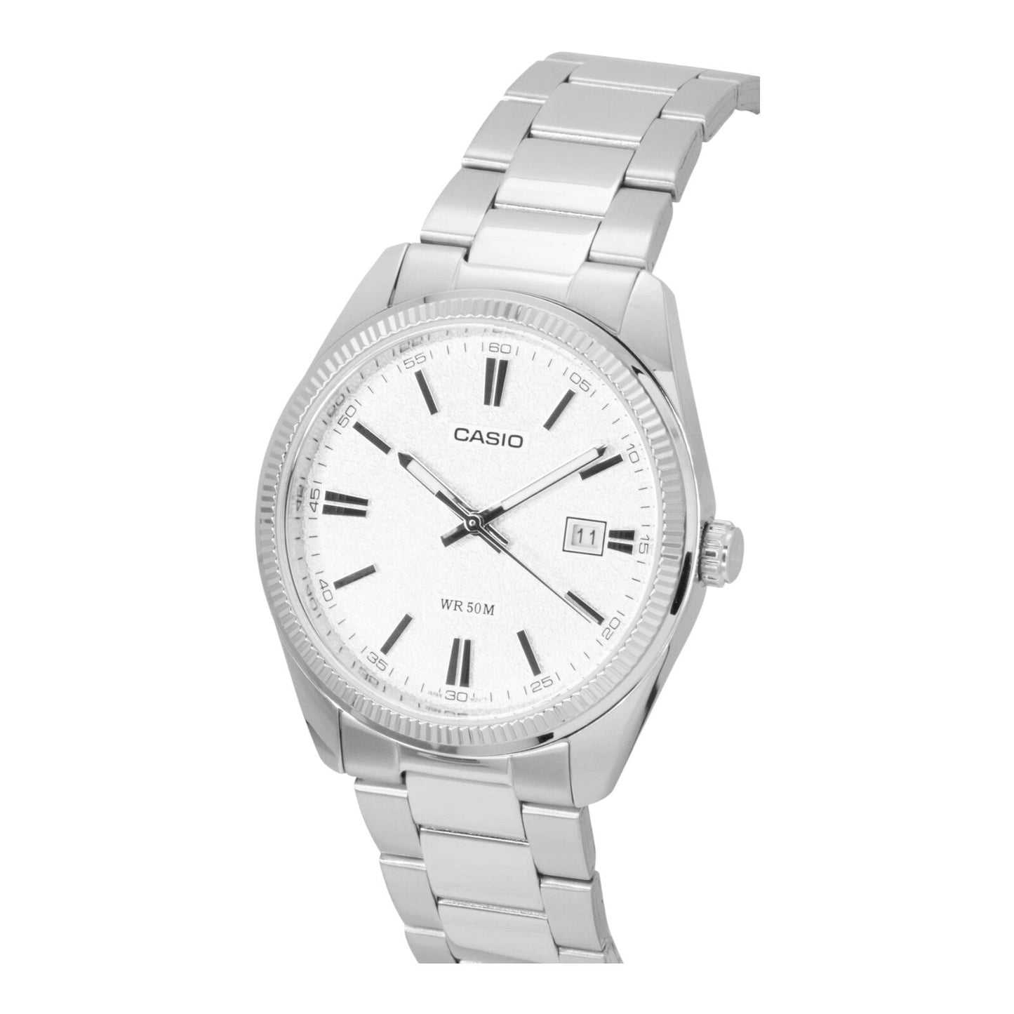 Casio MTP-1302DA-7AV Mens White Dial Stainless Steel Quartz Watch 50M