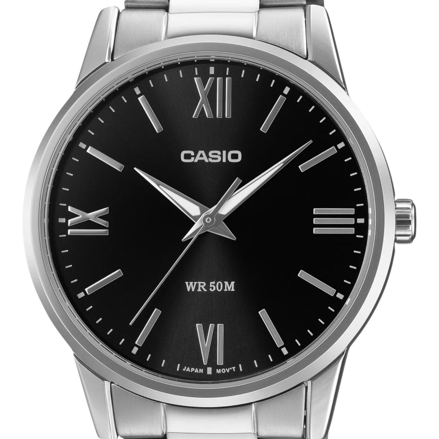 Casio MTP-1303DD-1AV Mens Analogue Watch Black Dial Steel Band 50m...