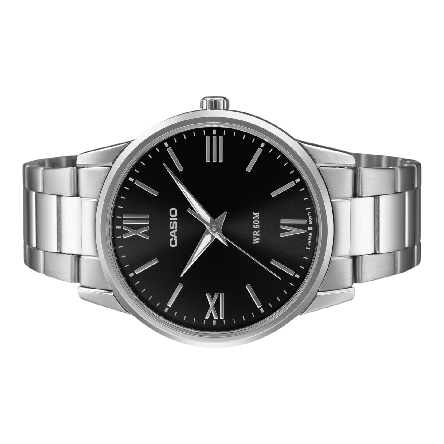 Casio MTP-1303DD-1AV Mens Analogue Watch Black Dial Steel Band 50m...