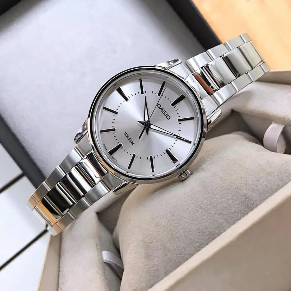 Casio MTP-1303DD-7AV Mens Analogue Watch Silver Band Silver Dial...