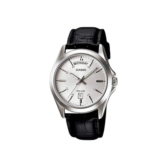 Casio MTP1370L-7A Analog Black Strap Unisex Adult Watch, White Dial,…