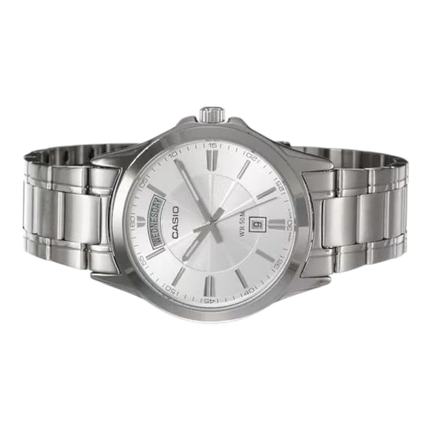 Casio MTP-1381D-7AV Unisex Analog Silver Stainless Steel Watch 50m...