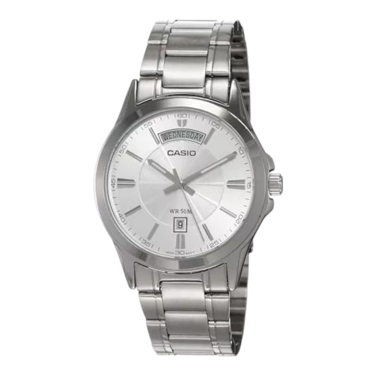 Casio MTP-1381D-7AV Unisex Analog Silver Stainless Steel Watch 50m...