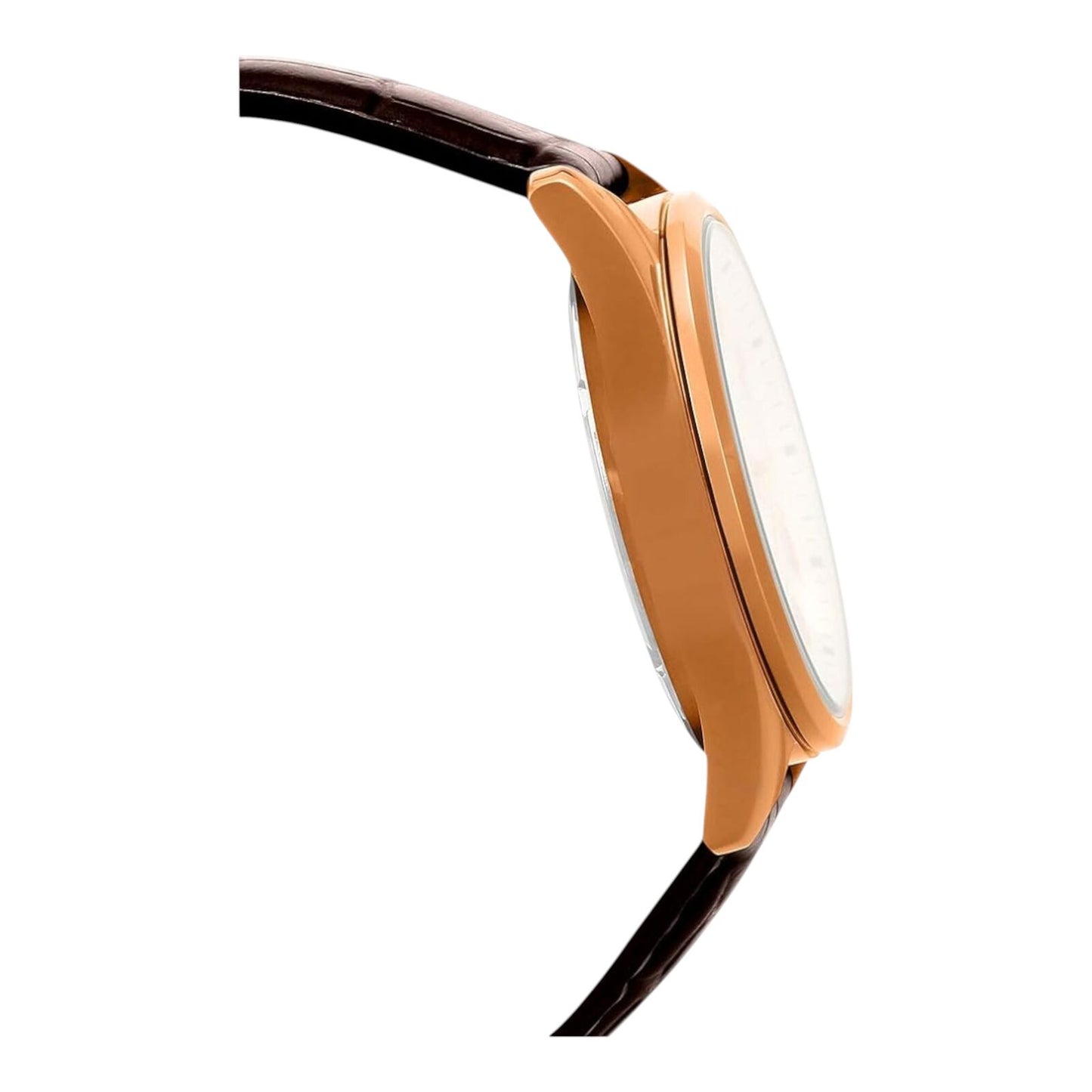 Casio MTP-1384L-7AV Mens Watch White Dial Rose Gold Case Leather...