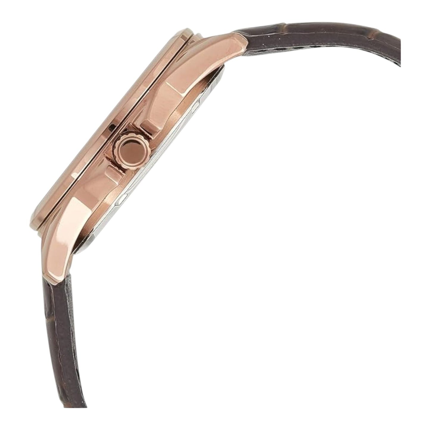Casio MTP-1384L-7AV Mens Watch White Dial Rose Gold Case Leather...