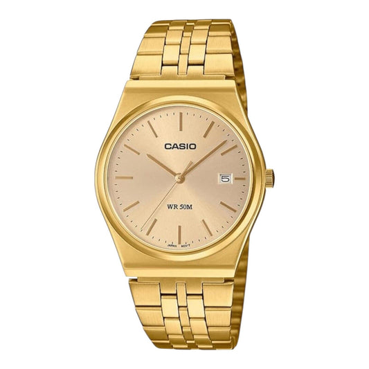 Casio MTP-B145G-9AV Gold Band Analog Quartz Watch Unisex Retro Date Display