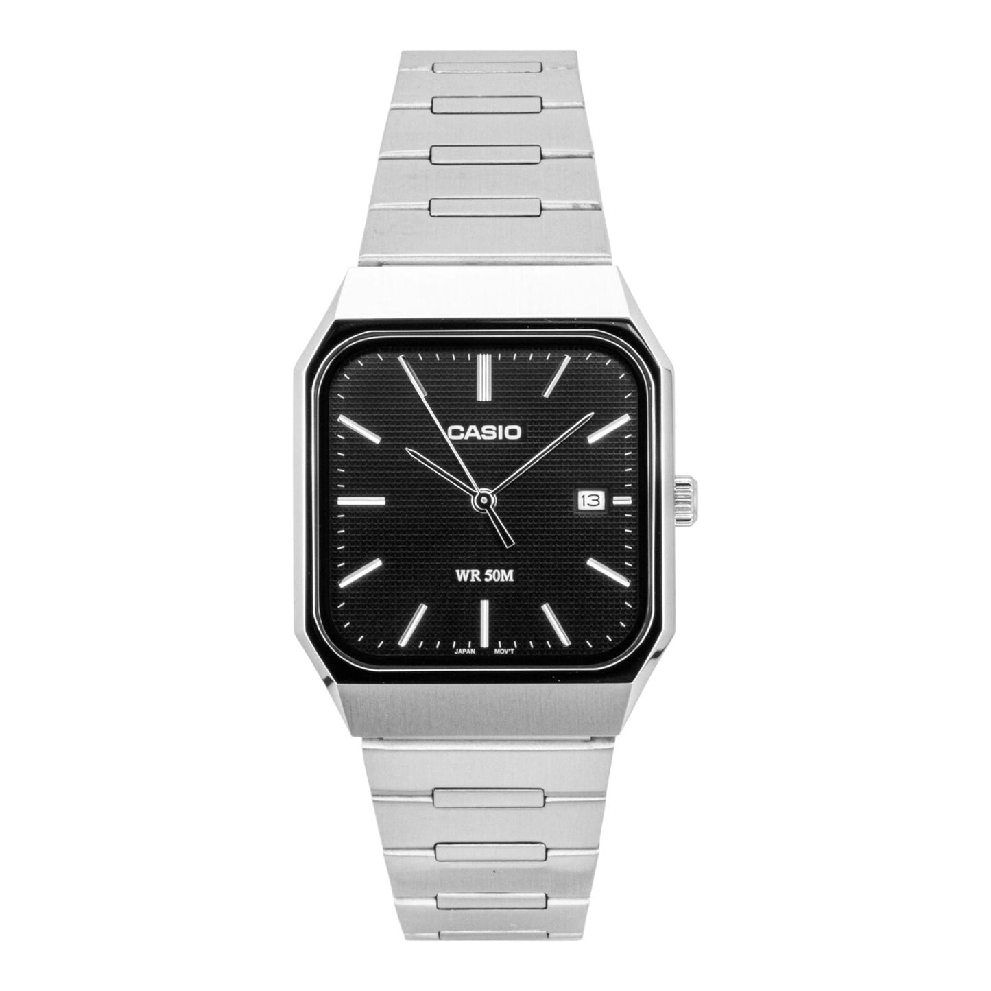 Casio MTP-B185D-1AV Mens Analog Quartz Watch Black Dial Silver...